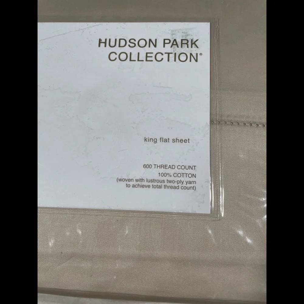 NIB‎ [ King ] 600TC Cotton Flat Sheet for Hudson Park in Plumice